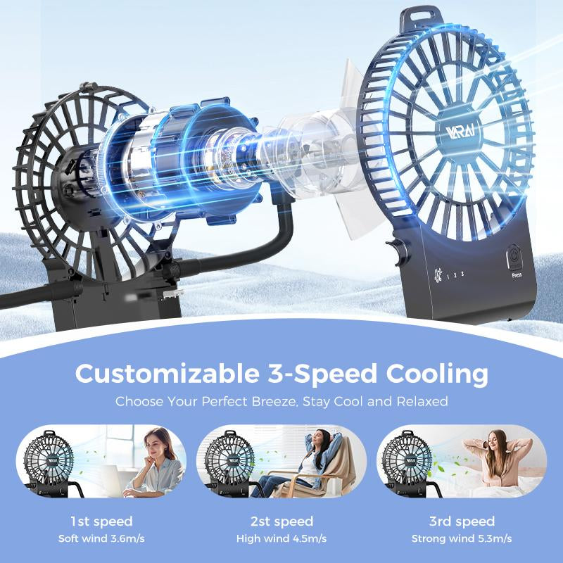 Robot Portable Handheld Creative Fan - Ultra-High Degree of Freedom Mini Fan, Battery Life of 7-8 Hours, USB Charging, Suitable for Travel and Outdoor Activities, to Accompany Summer