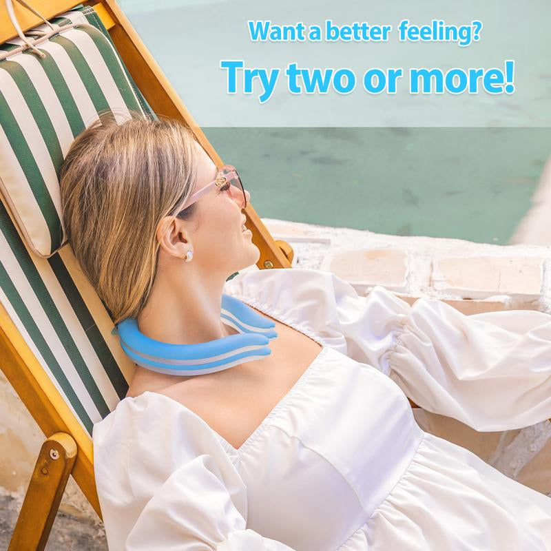 Neck Cooling Tube, Reusable Ice Coolers Wearable Body Cooling Products, Neck Coolers for Hot Weather
