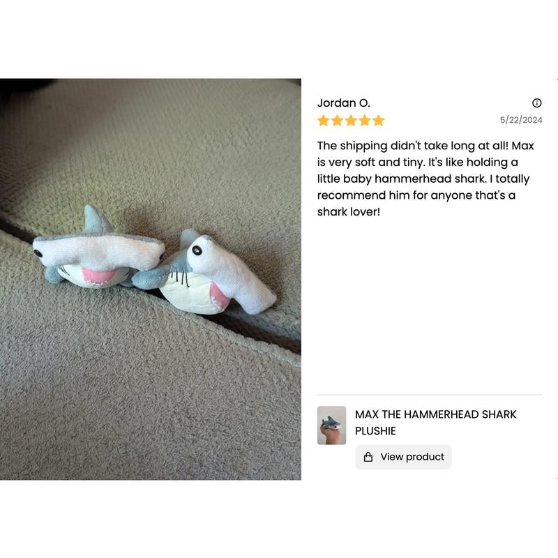 Max the Hammer Shark Plushie by the Royal Wreaths